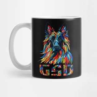 German Shepherd - Colorful Mosaic Art Mug